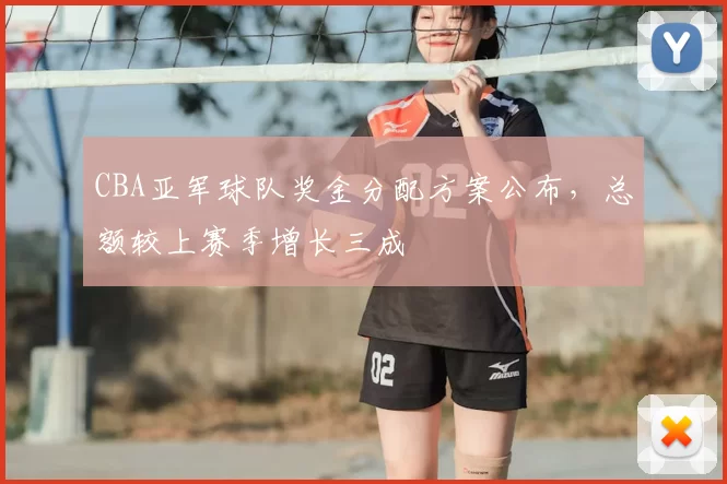 CBA亚军球队奖金分配方案公布，总额较上赛季增长三成